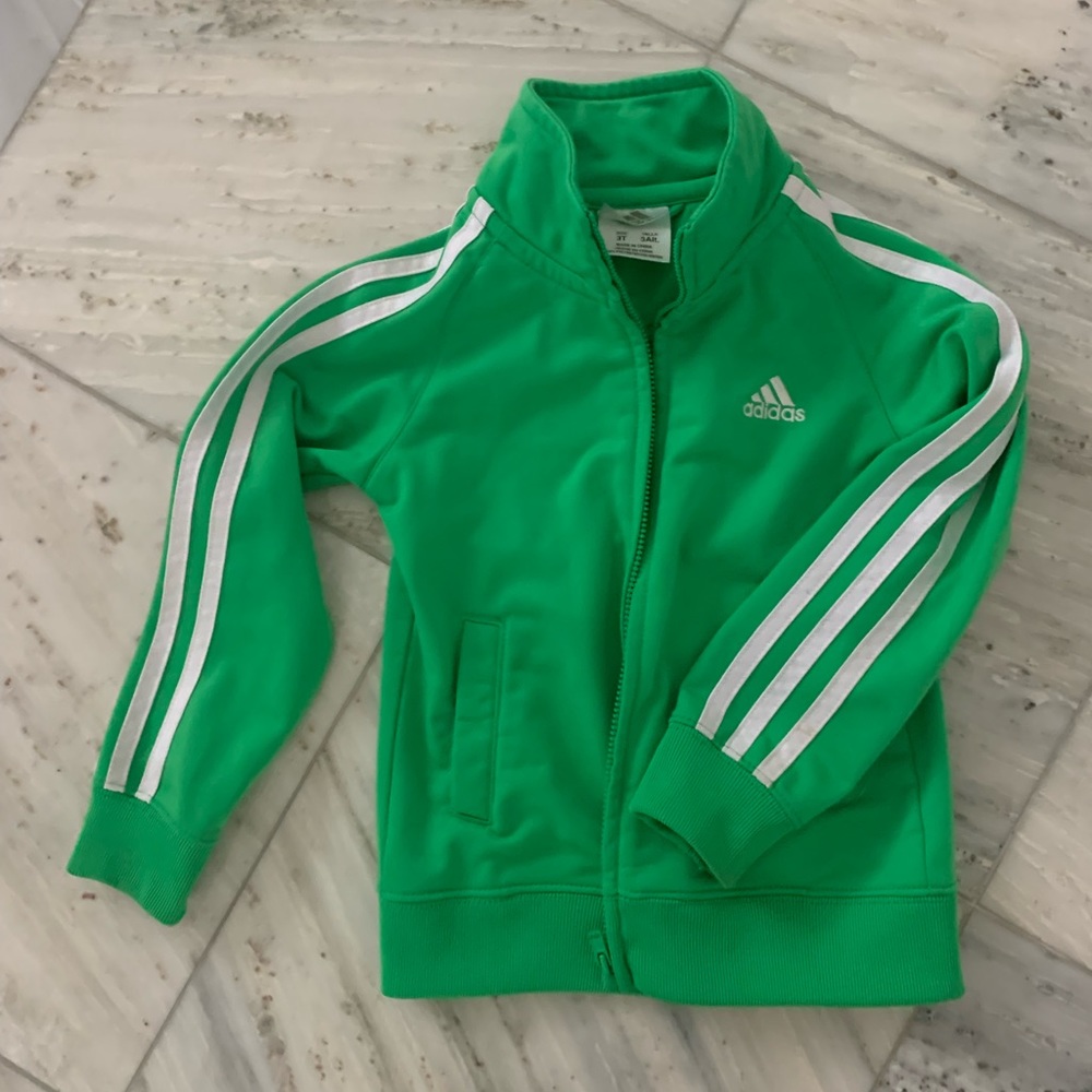 3T adidas green full zip jacket